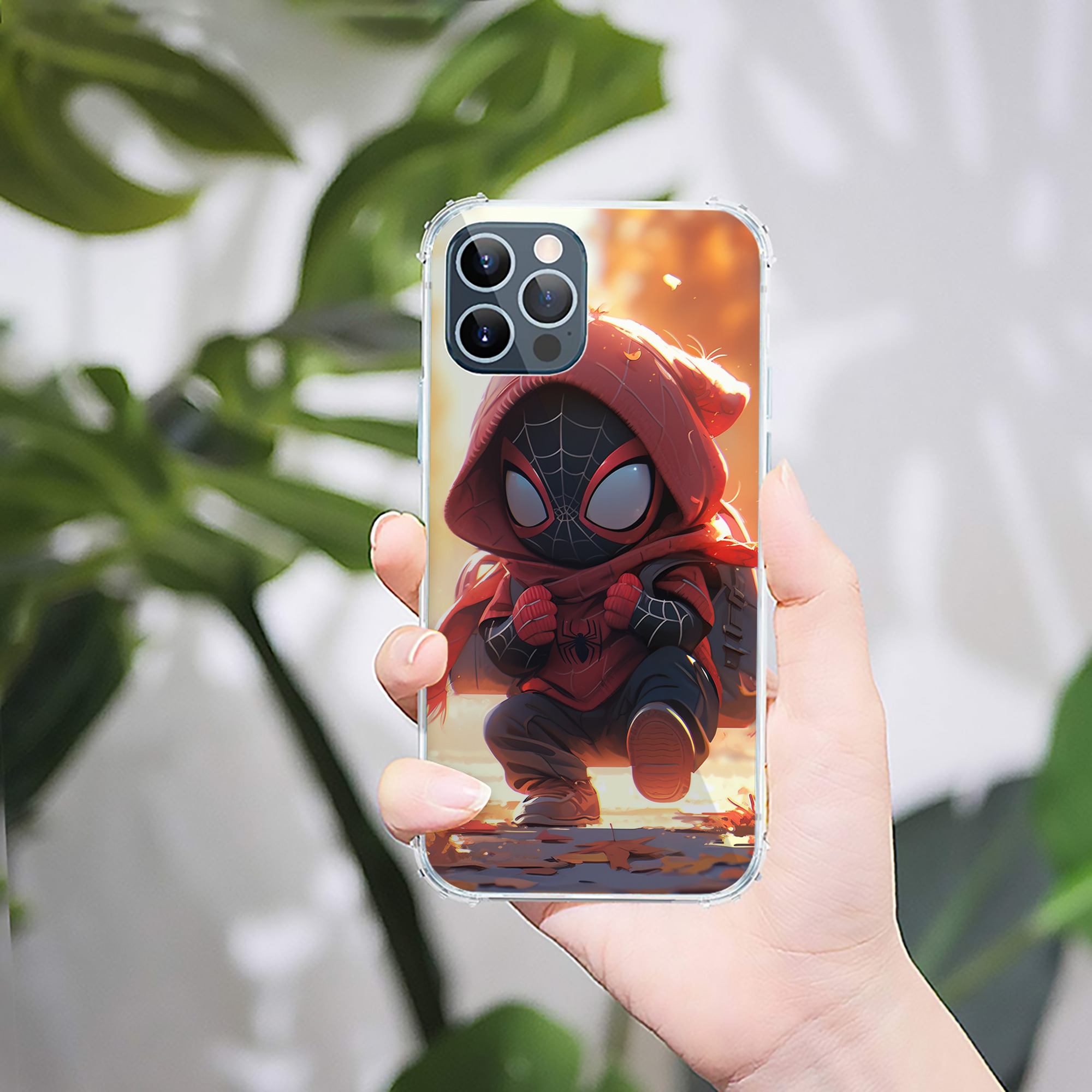 （画像用） Spider Man スパイダーマン 【iPhone 12シリーズ対応】透明スマホケース（クリアソフトケース）